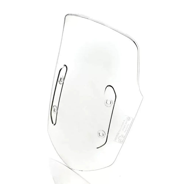 Triumph sport-vindskjerm til rocket 3 med klart, transparent material og sølvfargede festehylser for tilhenger og atv-er og utv-er kontroller årsmodell