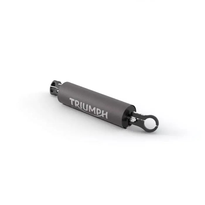 Sort triumph styrebrace med pute for scrambler 900 med metalliske ender og sylindrisk design for atv-er og utv-er