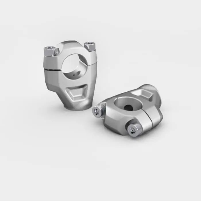 Triumph styreforhøyer tiger 900 rally pro i sølv med maskinert metallfinish for rally pro og tilhengerbruk
