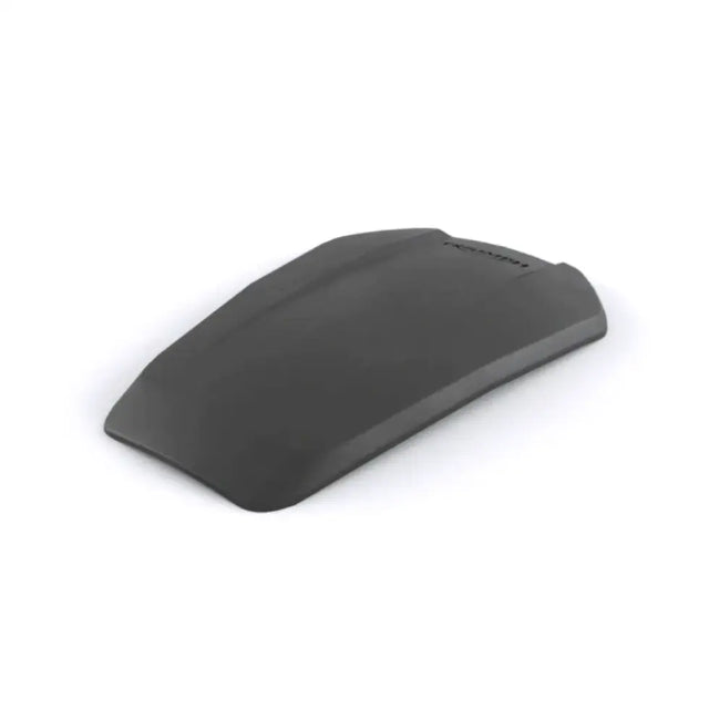 Black plastic original triumph tankpad with sleek contoured design and subtle branding for trident 660 fuel tank