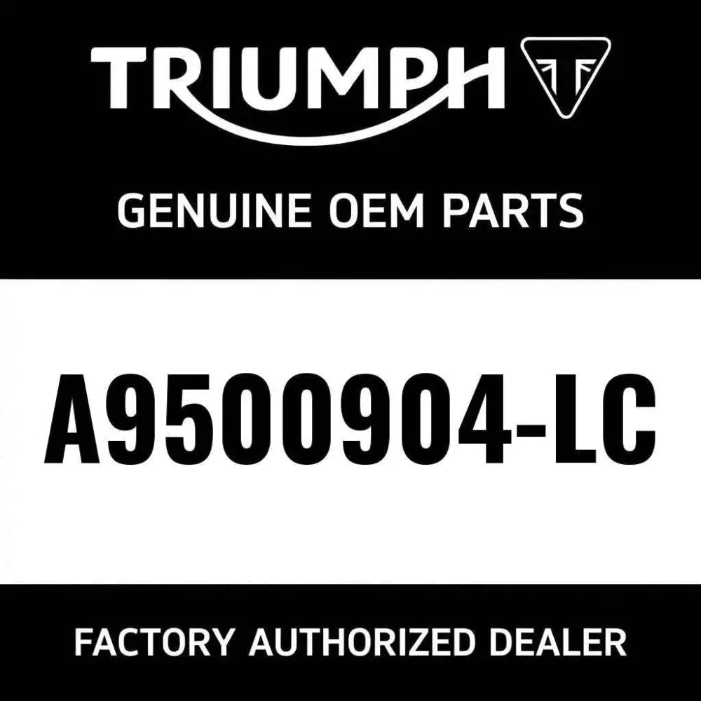 Image of triumph a9500904-lc genuine oem parts label on the back of a graphite triumph top box infill kit for tiger sport 660
